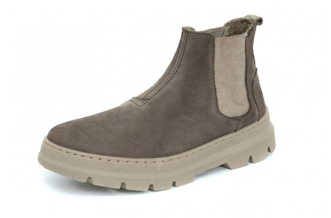 Ghete Natural World, din piele naturala, model 7182B, Maro Castano