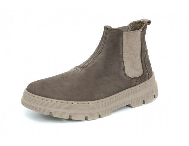 Ghete Natural World, din piele naturala, model 7182B, Maro Castano