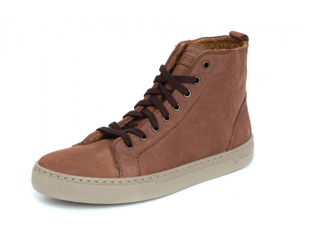 Ghete Natural World, din piele napa, model WOOL 6799, Maro Cuero