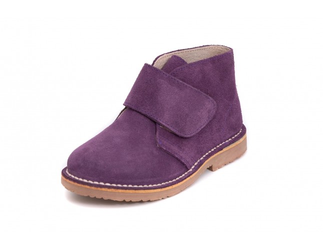 Ghete Safari pentru copii, piele intoarsa Violet velcro