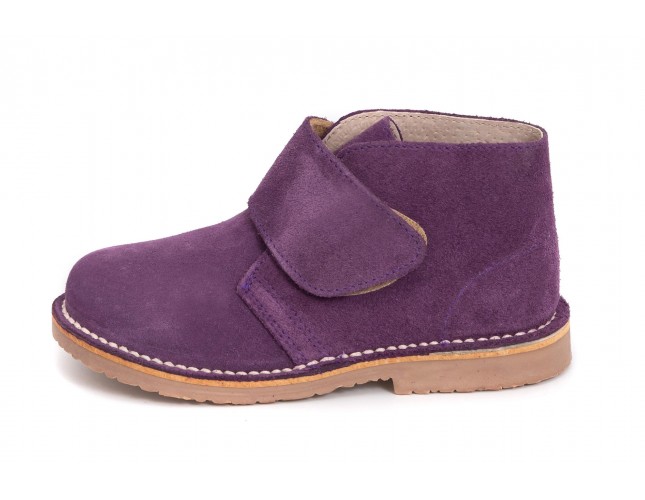 Ghete Safari pentru copii, piele intoarsa Violet velcro