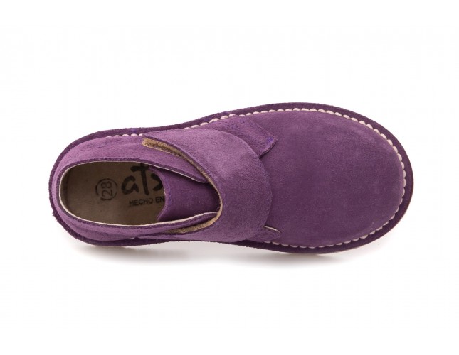 Ghete Safari pentru copii, piele intoarsa Violet velcro