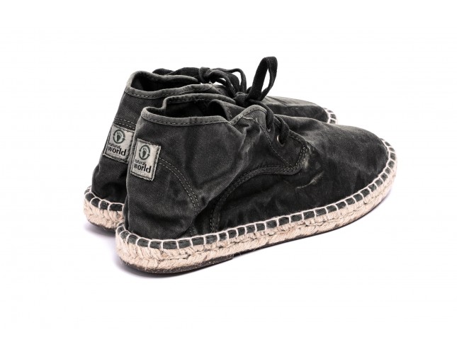 Espadrile Natural World, model Safari, Negru