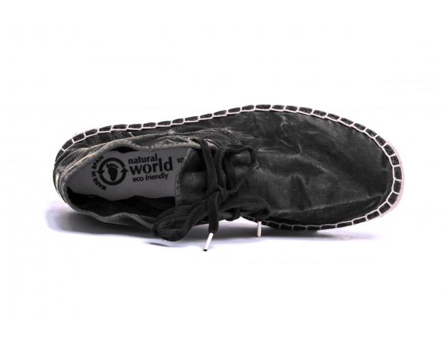 Espadrile Natural World, model Safari, Negru