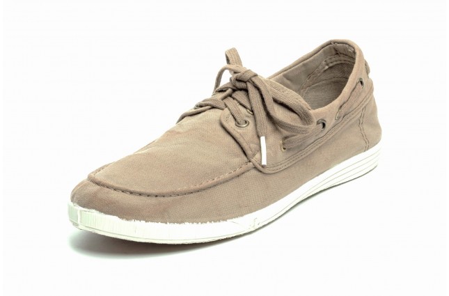 Pantofi din panza Natural World, model Nautico, Bej Camel