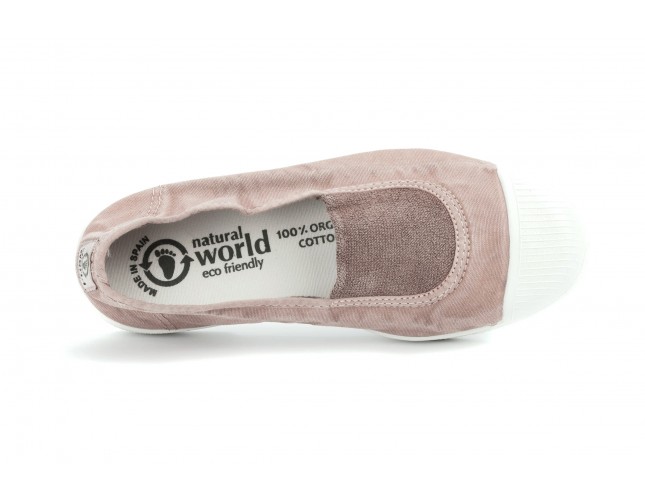 Tenisi Natural World, model Elastico Central, Bej, aspect Stone-Washed