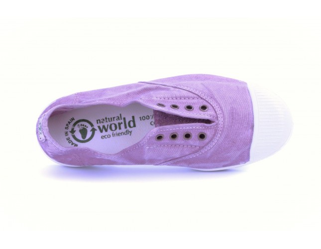 Tenisi Natural World, model Elastico 102, Lila aspect Stone-Washed