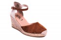 Sandale Gaimo din piele, model GLOBAL, Cognac Sequoia/Nubia
