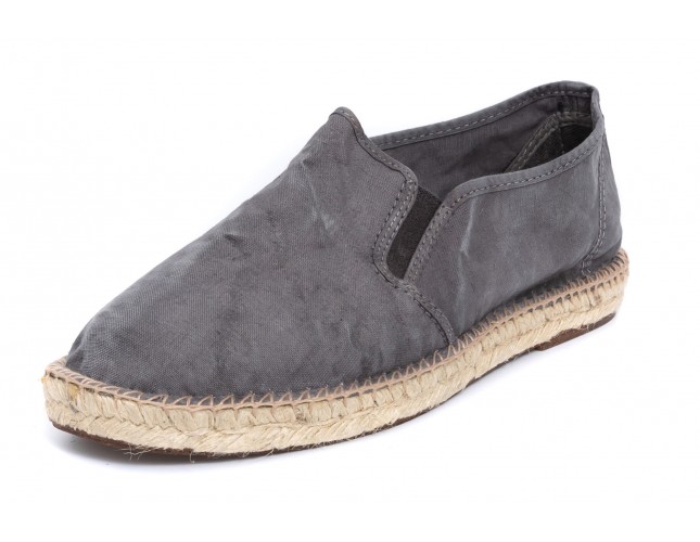 Espadrile Natural World, model Slip On, Gri, aspect Stone-Washed