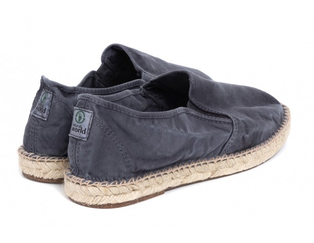 Espadrile Natural World, model Slip On, Marin, aspect Stone-Washed
