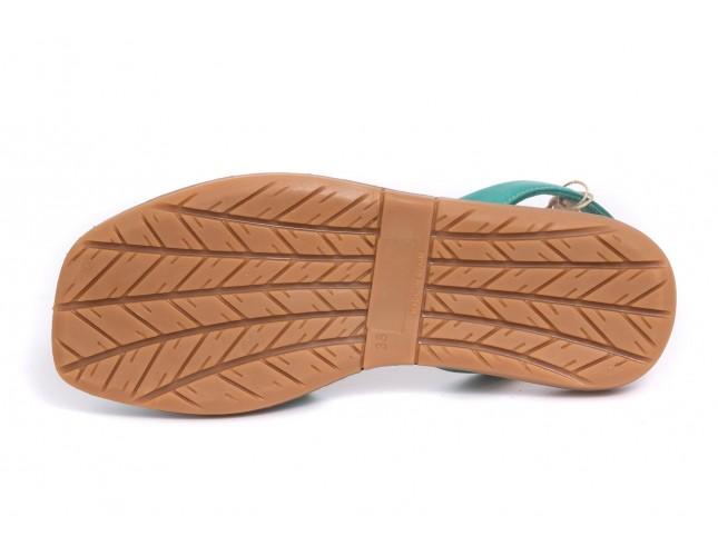 Sandale LOLA ALMAGRO din piele, model ISLA 9351, Albastru Aqua Playa