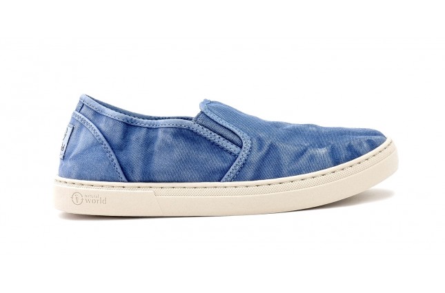 Pantofi Natural World, model CANGREJO 6601, Albastru Celeste aspect stone-washed