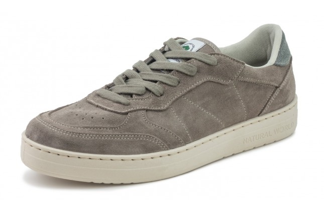 Pantofi Sport Natural World, din piele intoarsa, model 6740, Gri