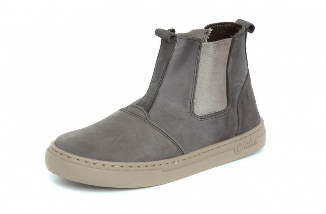 Ghete Natural World, din piele naturala, model 6982K, Gri Antracit