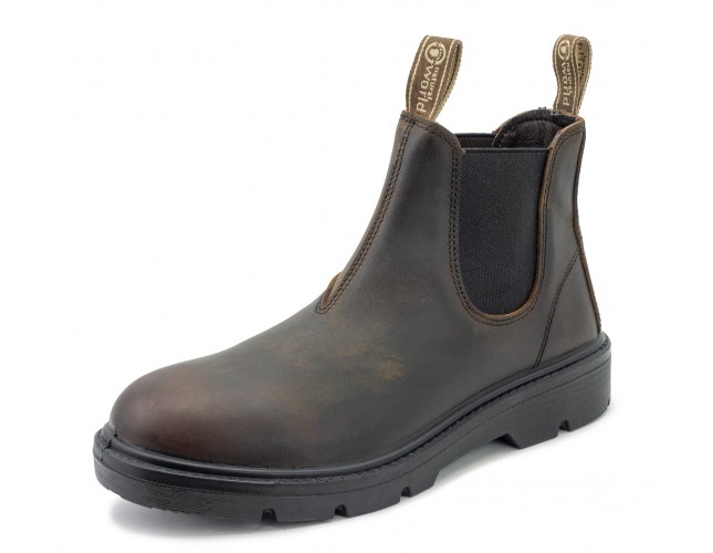 Ghete Natural World, din piele ceruita, model 9080, Maro