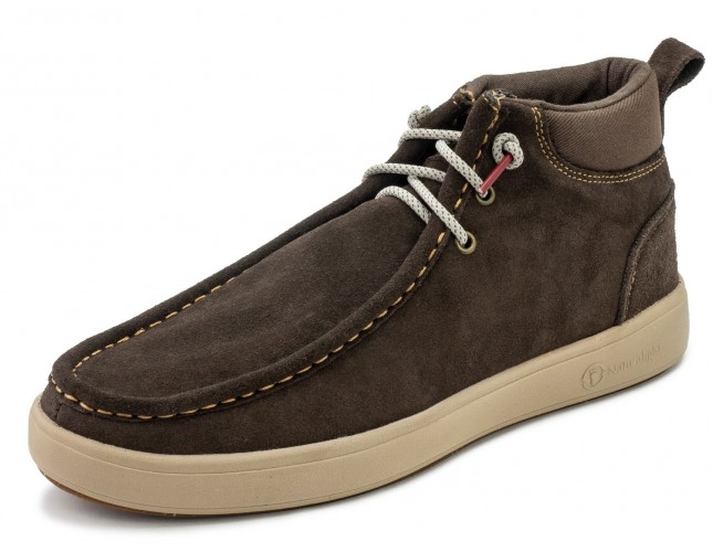 Ghete Natural World, din piele hidrofugata, model 8451, Maro