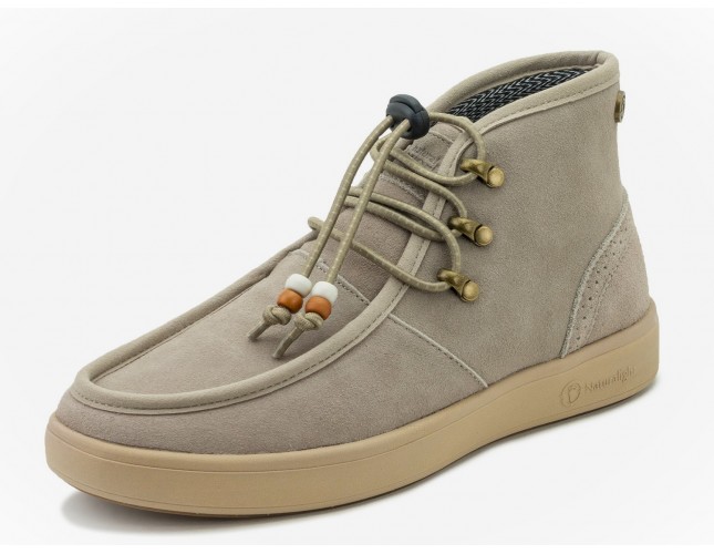 Ghete Natural World, din piele hidrofugata, model 8460, Bej