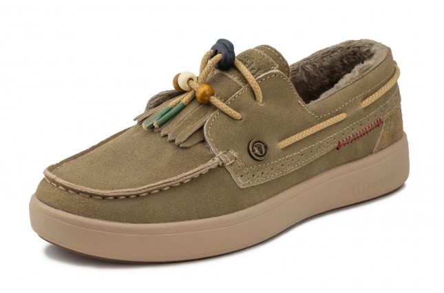 Pantofi Natural World, din piele hidrofugata, model 8459, Camel