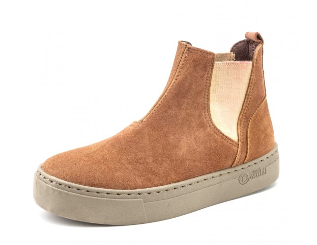 Ghete Natural World, din piele intoarsa, model 6155, Caramiziu Arcilla