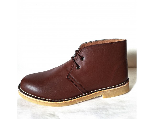 Ghete Safari, piele Napa, Maro Palisander