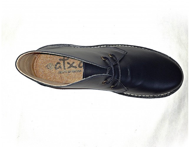 Ghete Safari, piele Napa, Albastru Marin