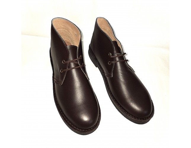 Ghete Safari, piele Napa, Maro Ebony