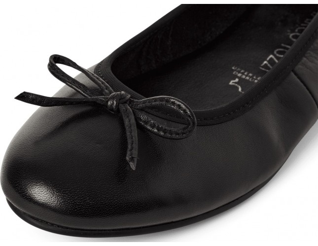 Balerini Piele Marco Tozzi, model 22100, Negru