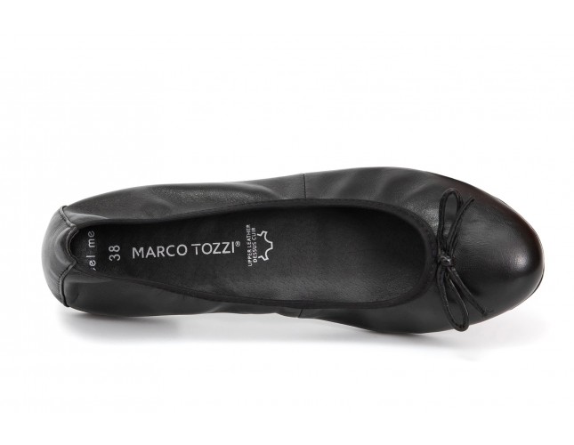 Balerini Piele Marco Tozzi, model 22100, Negru