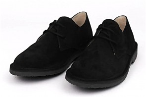 Pantofi ATXA, din piele intoarsa, model Safari 1916, Negru