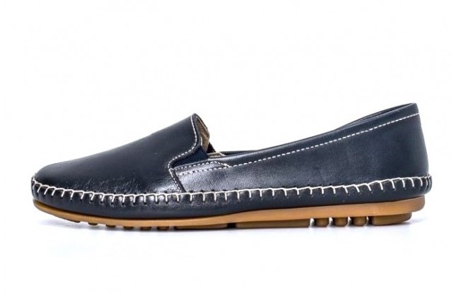 Mocasini Himalaya, din piele naturala, model  5511, Albastru Marin