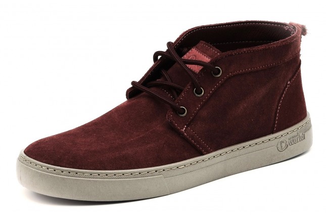 Ghete Natural World, din piele intoarsa, model 6762, Bordo