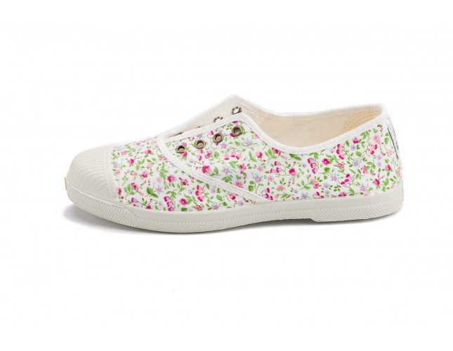 Tenisi Natural World, model Elastico, Alb Flori