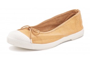 Tenisi Natural World, model Balerina 128, Bej Arcilla, aspect Stone-Washed