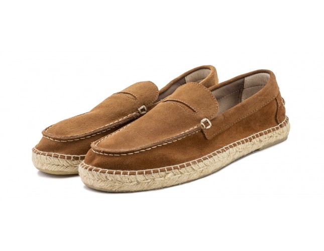 Espadrile Natural World, Piele Intoarsa, model 8192, Maro