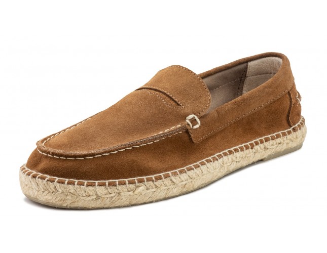 Espadrile Natural World, Piele Intoarsa, model 8192, Maro