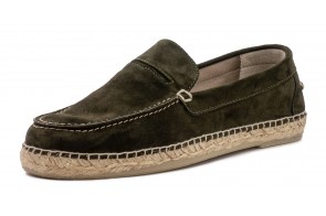 Espadrile Natural World, Piele Intoarsa, model 8192, Kaki