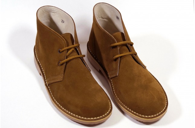 Ghete Safari, piele intoarsa Camel