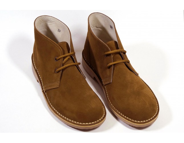 Ghete Safari, piele intoarsa Camel