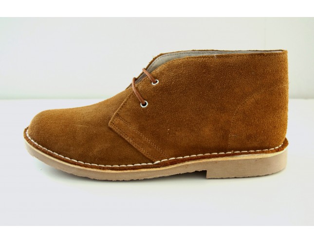 Ghete Safari, piele intoarsa Camel