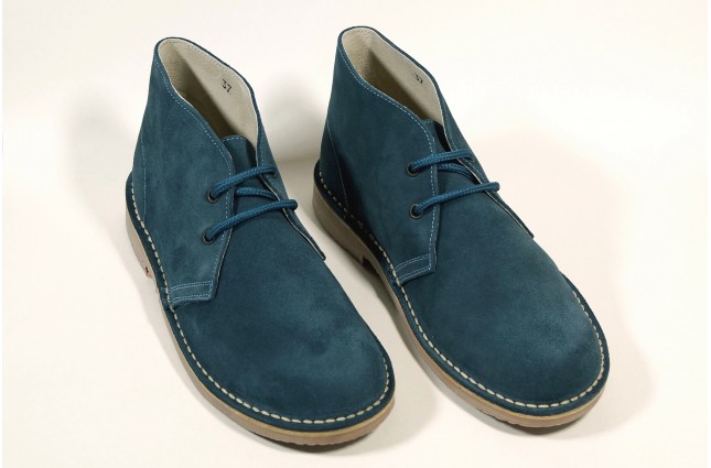 Ghete Safari, piele intoarsa Albastru Baikal