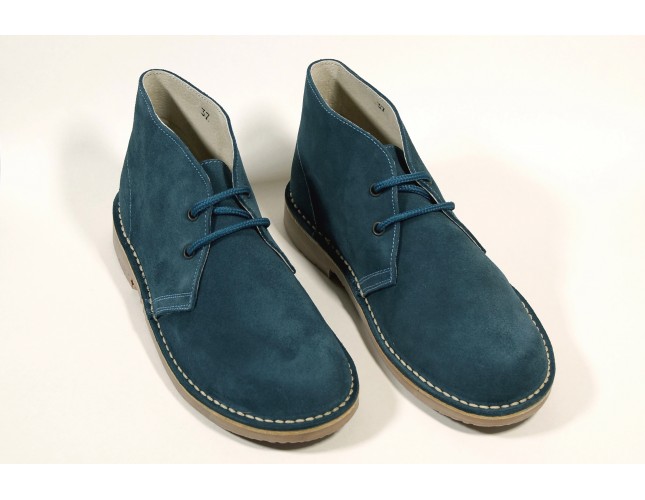 Ghete Safari, piele intoarsa Albastru Baikal