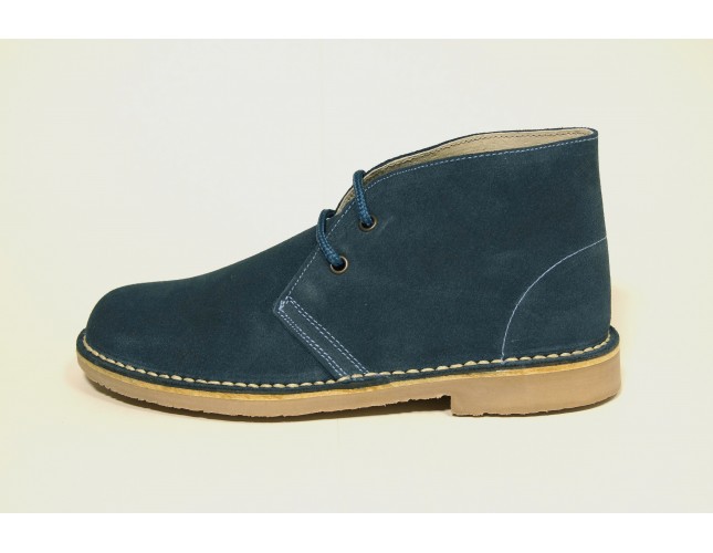 Ghete Safari, piele intoarsa Albastru Baikal