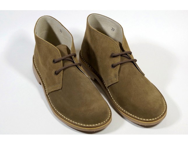 Ghete Safari, piele intoarsa Bej