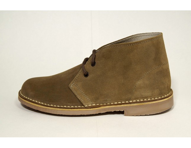 Ghete Safari, piele intoarsa Bej