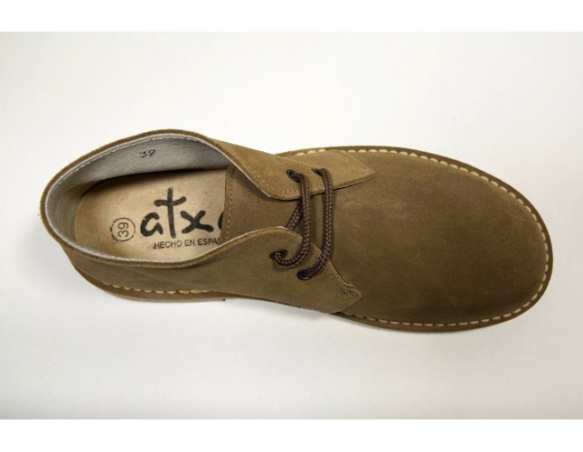 Ghete Safari, piele intoarsa Bej