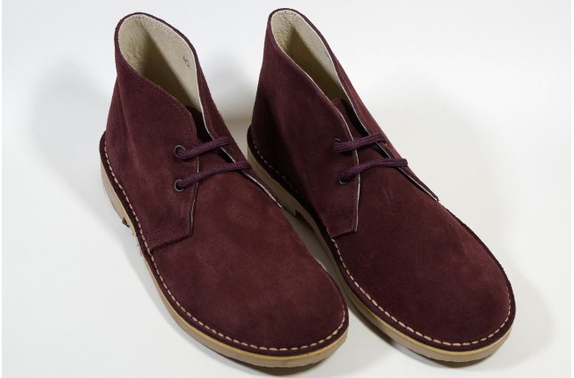 Ghete Safari, piele intoarsa Bordo