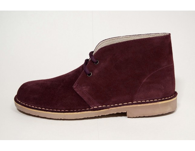 Ghete Safari, piele intoarsa Bordo