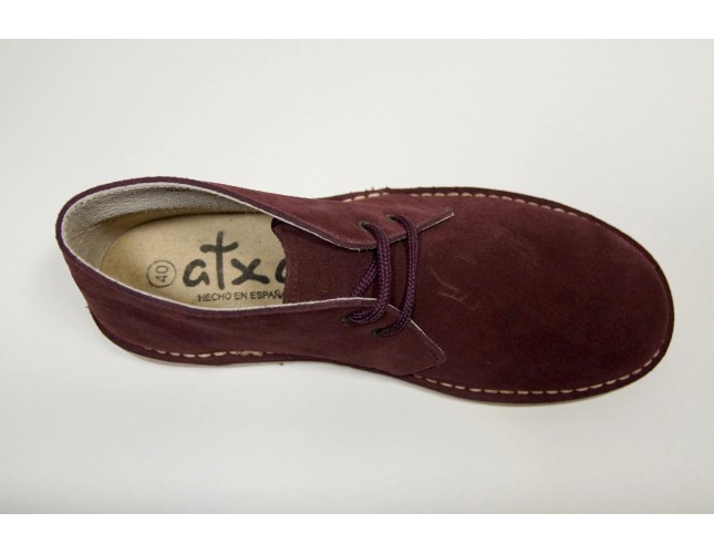 Ghete Safari, piele intoarsa Bordo