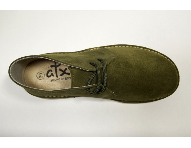 Ghete Safari, piele intoarsa Kaki