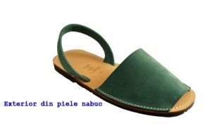 Sandale Avarca Verde din piele naturala 